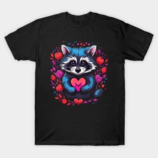 Raccoon Valentine Day T-Shirt